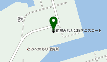 前島みなと公園テニスコートの地図画像