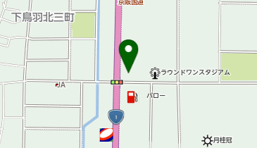 インドアゴルフ京阪の地図画像