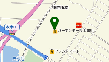 アミュージアム木津川店の地図画像