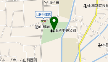 山科中央公園グラウンドの地図画像