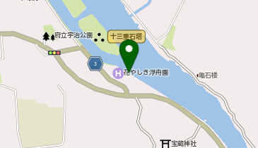宇治川の鵜飼の地図画像