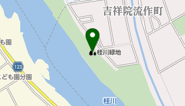 桂川緑地の地図画像