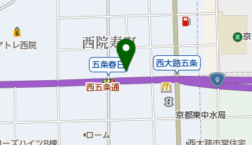 京都マツダ西五条店の地図画像