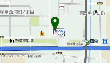 ニコニコレンタカー京阪藤森駅店の地図画像