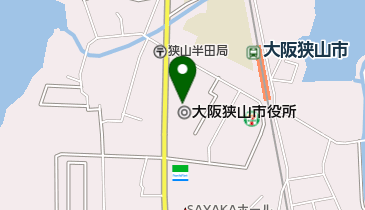 大阪狭山市役所の地図画像