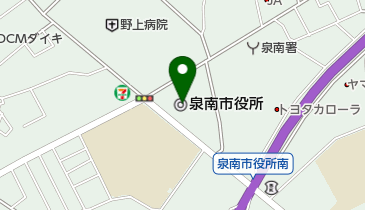 泉南市役所の地図画像