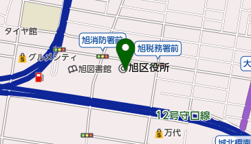 大阪市旭区役所の地図画像