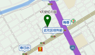 大阪市此花区役所の地図画像