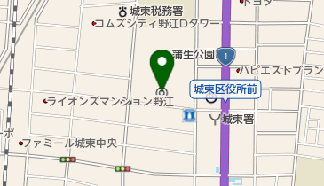 大阪市城東区役所の地図画像