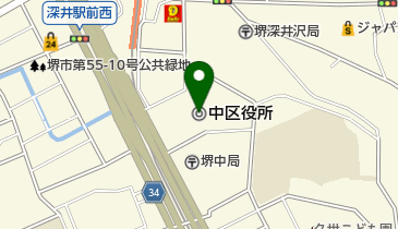 堺市中区役所の地図画像