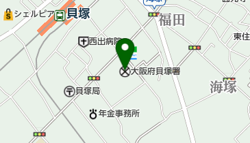 大阪府貝塚警察署の地図画像