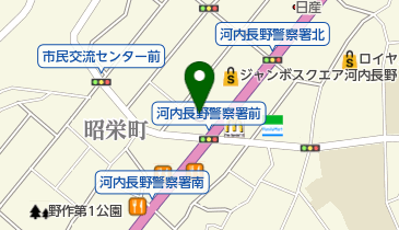 大阪府河内長野警察署の地図画像