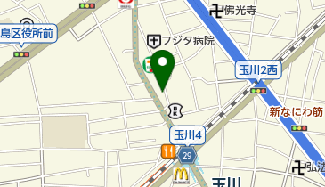 大阪吉野郵便局の地図画像