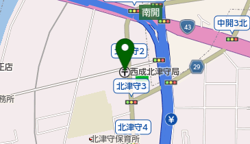 西成北津守郵便局の地図画像