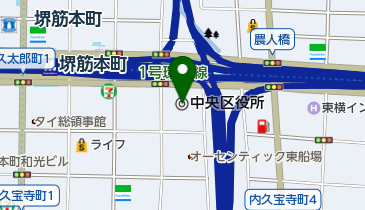 大阪市中央区保健福祉センターの地図画像