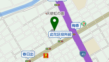 大阪市此花区保健福祉センターの地図画像