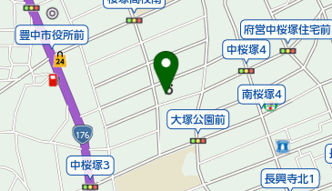 豊中市保健所の地図画像