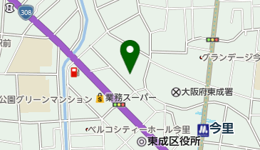 大阪市東成区保健福祉センター分館の地図画像