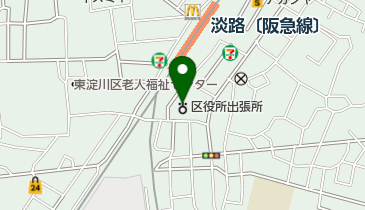 東淀川区保健福祉センター分室の地図画像