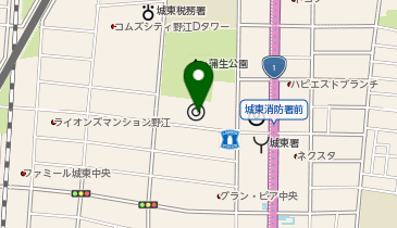 大阪市城東区保健福祉センターの地図画像