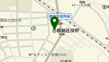 大阪市都島区保健福祉センターの地図画像