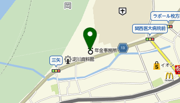 枚方年金事務所の地図画像