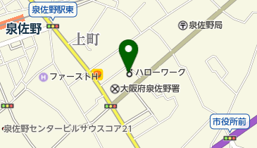 ハローワーク泉佐野の地図画像