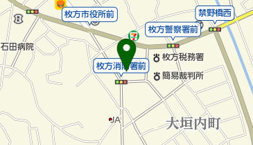 枚方消防署の地図画像