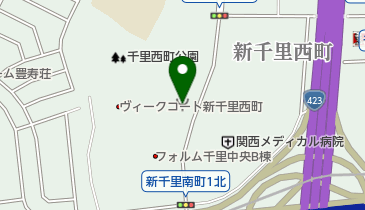 豊中市新千里消防署の地図画像