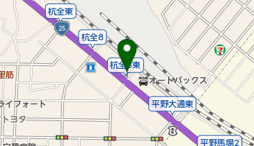 東住吉消防署杭全出張所の地図画像
