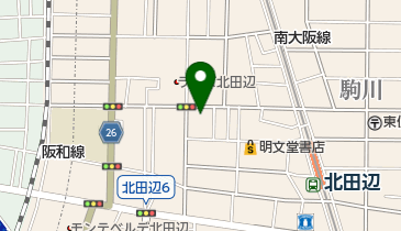 東住吉消防署北田辺出張所の地図画像