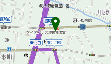 寝屋川消防署秦出張所の地図画像