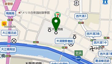 大阪地方裁判所の地図画像
