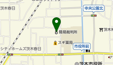 茨木簡易裁判所の地図画像