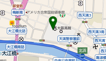 大阪簡易裁判所の地図画像