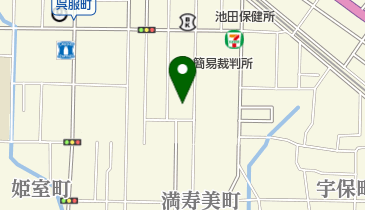 安藤百福発明記念館大阪池田の地図画像