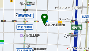 大阪市立島之内図書館の地図画像
