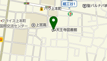 大阪市立天王寺図書館の地図画像