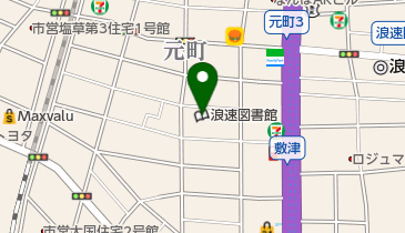 大阪市立浪速図書館の地図画像