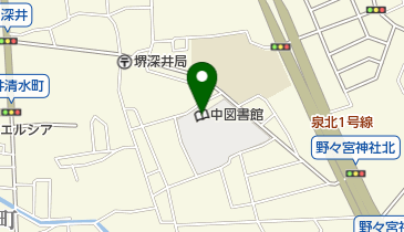 堺市立中図書館の地図画像