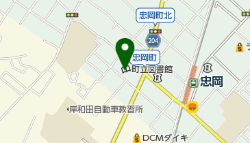 忠岡町立図書館の地図画像