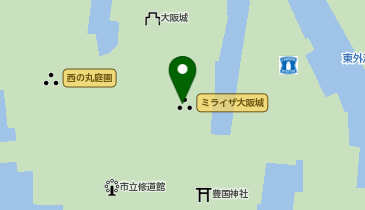 海洋堂フィギュアミュージアムミライザ大阪城の地図画像