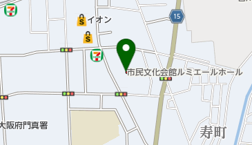 門真市民文化会館ルミエールホールの地図画像