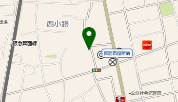 箕面市立市民会館の地図画像