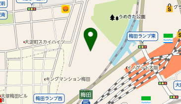 コングレスクエアグラングリーン大阪の地図画像