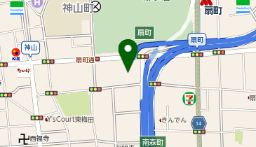 扇町ミュージアムキューブの地図画像
