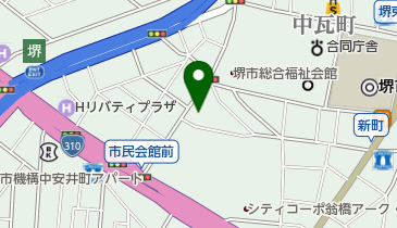 ベルコシティホール堺の地図画像