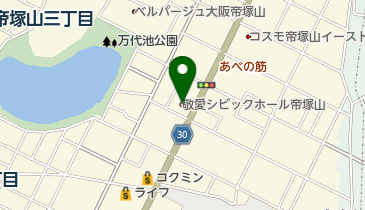 大阪祭典帝塚山ファミリーホールの地図画像
