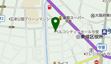ベルコシティーホール今里の地図画像
