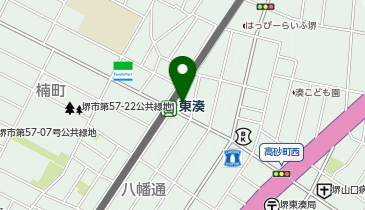 小さなお葬式堺東湊ホールの地図画像